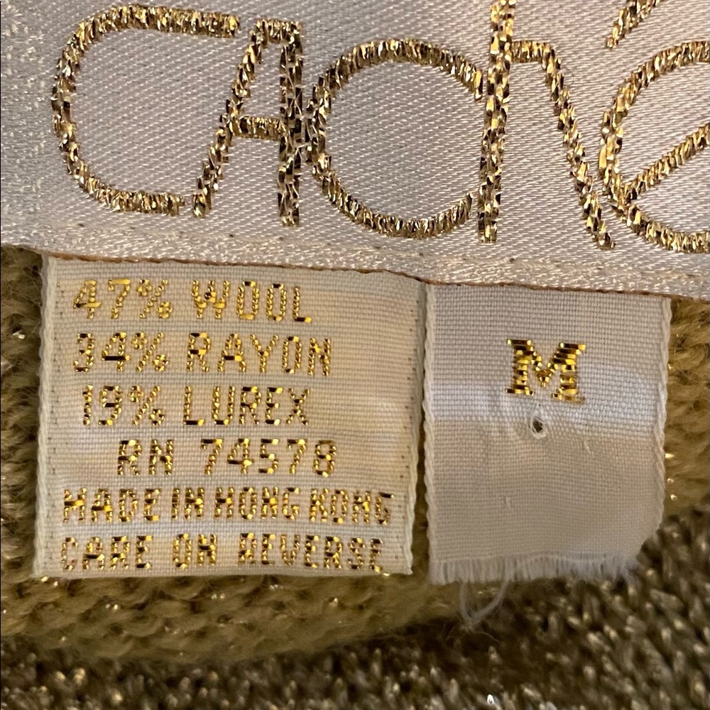 Vintage CACHÉ beautiful, gold sweater like new - Picture 13 of 15